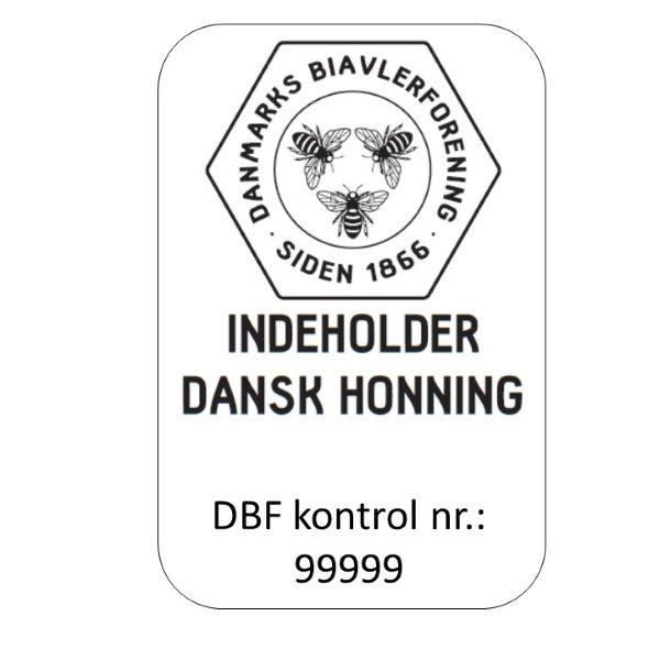Etiket: Indeholder dansk honning 1000 stk.