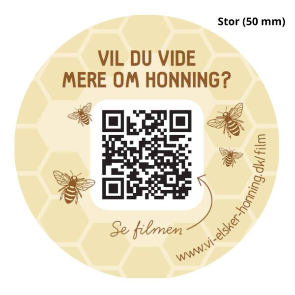 Lågetiket 200 stk. (30 mm. - 50 mm.) Vil du vide mere om honning - Billede 3